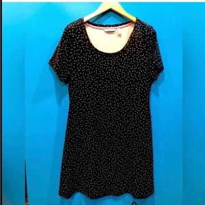 ♻️PreLoved♻️Womens Medium Isaac Mizrahi Live! Black & White polka dot cover up